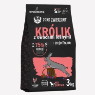 Karma sucha dla psa PAKA ZWIERZAKA królik z owocami leśnymi S 3 kg - Paka Zwierzaka Karma i Smaczki