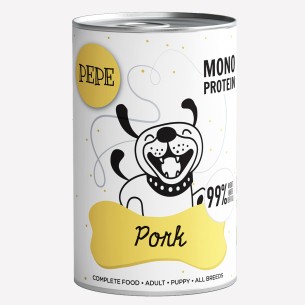 Karma mokra dla psa Pepe - 99% wieprzowina 400 g