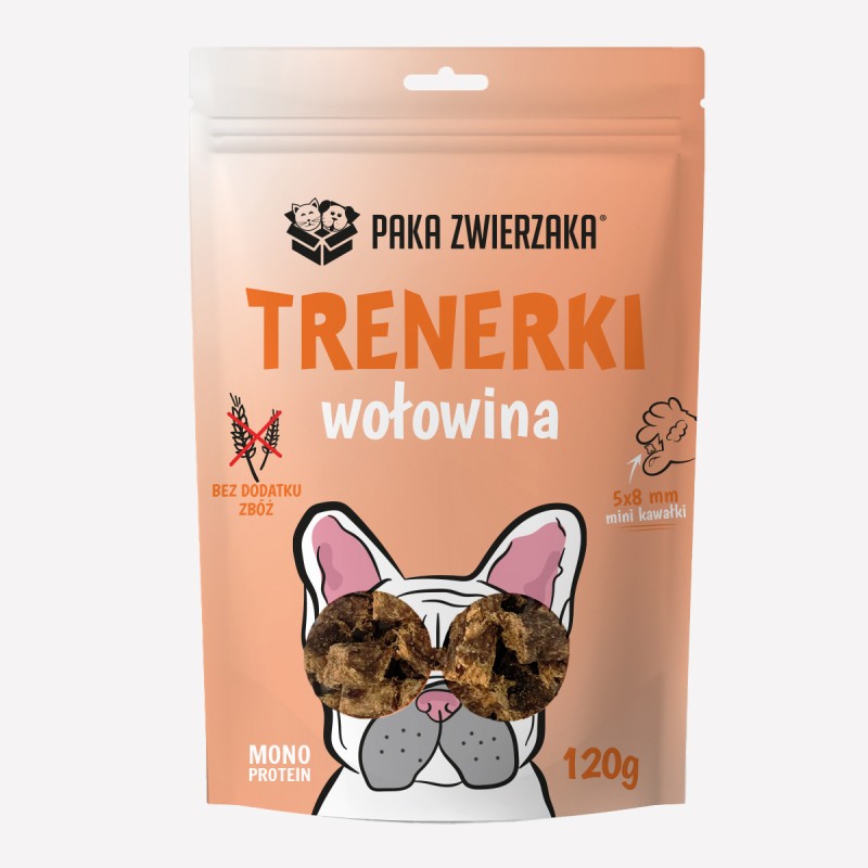 Trenerki dla psa PAKA ZWIERZAKA wołowina 120 g - Paka Zwierzaka Karma i Smaczki