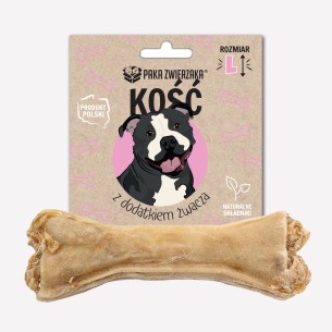 Gryzak dla psa Paka Zwierzaka - kość z dodatkiem żwacza L- 13,5 cm 70 g