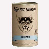 Karma mokra dla psa PAKA ZWIERZAKA dziczyzna i łosoś 400 g