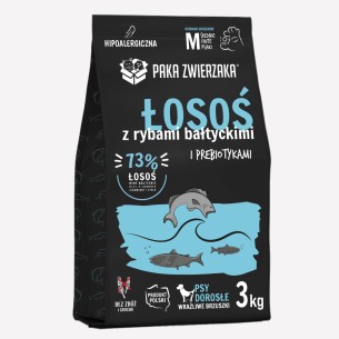 Karma sucha dla psa Paka Zwierzaka łosoś z rybami bałtyckimi M 3 kg