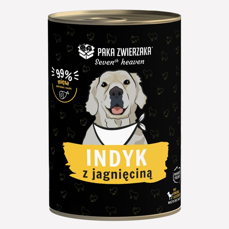 Karma mokra dla psa PAKA ZWIERZAKA Seven’th Heaven indyk z jagnięciną 400 g