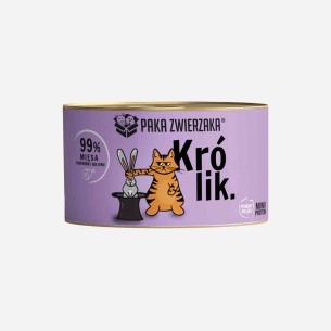 Karma mokra dla kota Paka Zwierzaka królik 200g