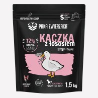 Karma sucha dla psa PAKA ZWIERZAKA kaczka z łososiem PUPPY S 1,5 kg - Paka Zwierzaka Karma i Smaczki