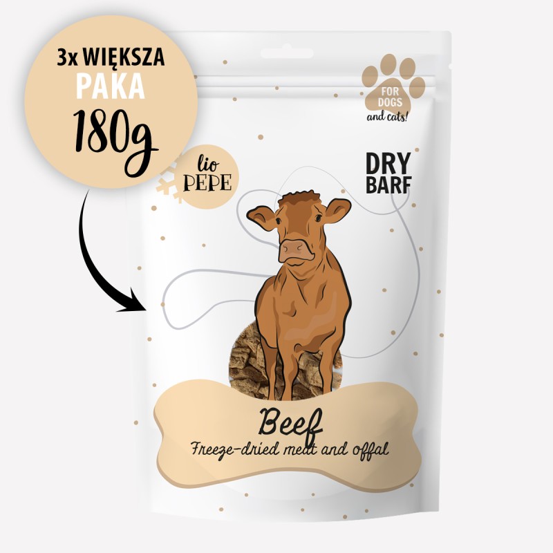 Przysmak dla psa i kota Lio PEPE beef XL wołowina 180 g
