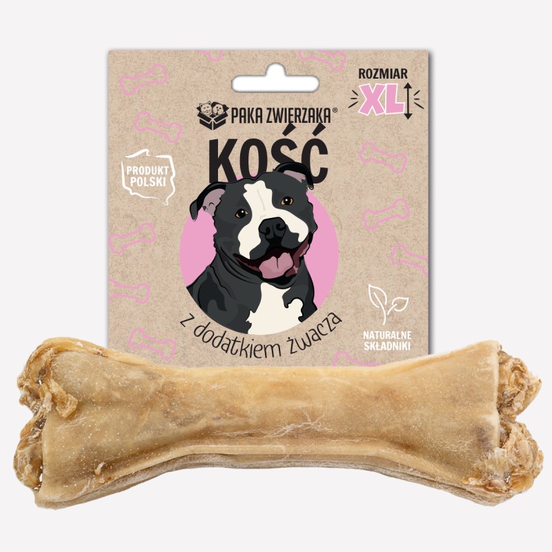 Gryzak dla psa PAKA ZWIERZAKA kość z dodatkiem żwacza XL- 17 cm 115 g - Paka Zwierzaka Karma i Smaczki