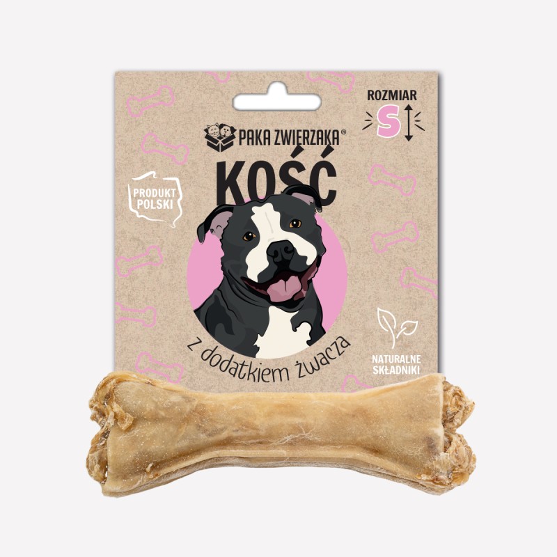 Gryzak dla psa PAKA ZWIERZAKA kość z dodatkiem żwacza S- 10 cm 35 g - Paka Zwierzaka Karma i Smaczki
