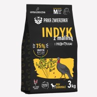 Karma sucha dla psa PAKA ZWIERZAKA indyk z maliną M 3 kg - Paka Zwierzaka Karma i Smaczki