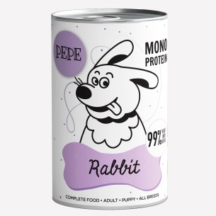 Karma mokra dla psa Pepe - 99% królik 400 g