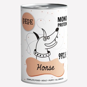 Karma mokra dla psa Pepe - 99% konina 400 g