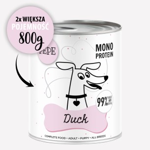 Karma mokra dla psa Pepe - 99% kaczka 800 g
