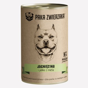 Karma mokra dla psa Paka Zwierzaka jagnięcina i jabłko z miętą 400 g