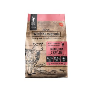 Karma sucha dla kota Wiejska Zagroda Jagnięcina z krylem 1,6 kg