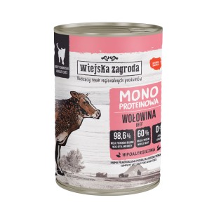 Karma mokra dla kota Wiejska Zagroda Wołowina 400g