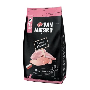 Karma sucha dla kota Pan Mięsko Kurczak z królikiem XS 1,6kg (kociak)