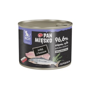 Karma mokra dla kota Pan Mięsko Indyk z łososiem 200g (kociak)