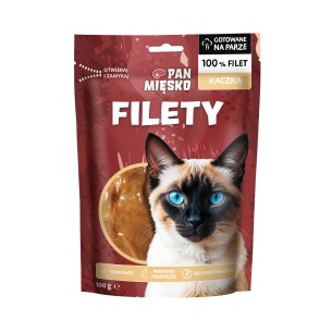 Przysmak dla kota Pan Mięsko Filety Kaczka 100g