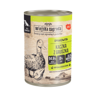 Wiejska Zagroda Karma mokra dla psa Kaczka z gruszką (dorosły) 400g (6 szt/op)