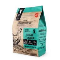 Karma sucha dla kota Wiejska Zagroda Kurczak z łososiem 400 g (kociak)