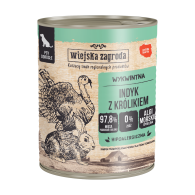 Karma mokra dla psa Wiejska Zagroda Indyk z królikiem (dorosły) 800g (6 szt/op)