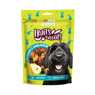 Przysmak dla psa Pan Mięsko Fruits & Veggies Gruszka z królikiem 100g