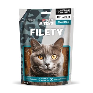 Przysmak dla kota Pan Mięsko Filety Makrela 100g