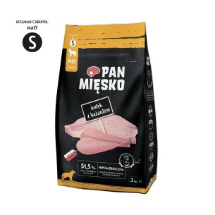 Karma sucha dla psa Pan Mięsko Indyk z bażantem S 3kg