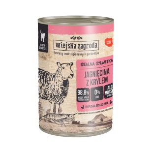 Karma mokra dla kota Wiejska Zagroda Jagnięcina z Krylem 400 g