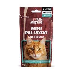 Przysmak dla kota Pan Mięsko Mini paluszki Kaczka z kocimiętką 50g
