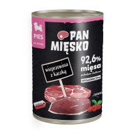 Pan Mięsko Karma mokra dla psa Wieprzowina z kaczką (szczeniak) 400g