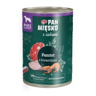 Pan Mięsko z Ziołami Pasztet z krewetkami karma mokra dla psa 400 g