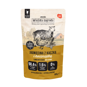 Karma mokra dla kota Wiejska Zagroda Jagnięcina z kaczką i kocimiętką (dorosły) 100g