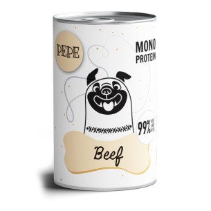 Karma mokra dla psa Pepe - 99% wołowina 400 g