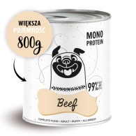 Karma mokra dla psa PEPE - 99% wołowina 800 g
