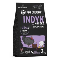Karma sucha dla psa Paka Zwierzaka indyk z kaczką S 3 kg
