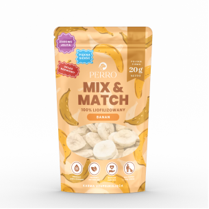 Przysmak liofilizowany Perro MIX & MATCH Banan  20g