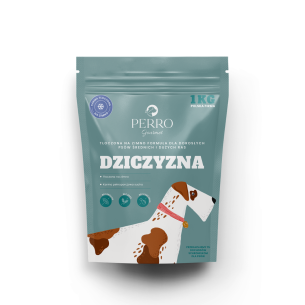 Karma tłoczona na zimno PERRO Gourmet Dziczyzna dla psów dorosłych średnich dużych ras 1 kg