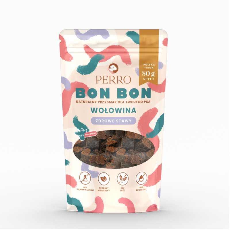 BON BON Wołowina – Zdrowe stawy Przysmaki z dodatkiem funkcyjnym 80g