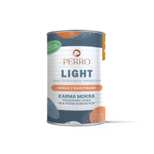 Karma mokra Perro LIGHT Królik z warzywami monobiałkowa formuła dla psów dorosłych 400 g