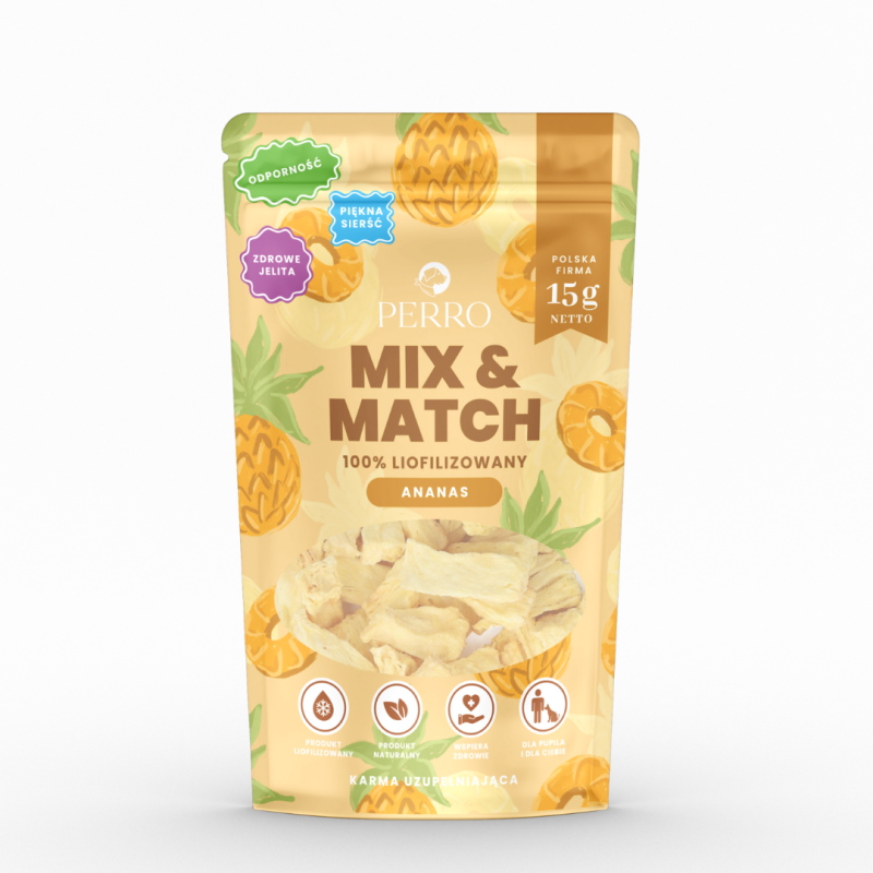 MIX & MATCH Ananas Przysmaki liofilizowane 15g