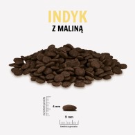 Karma sucha dla psa Paka Zwierzaka indyk z maliną 9 kg
