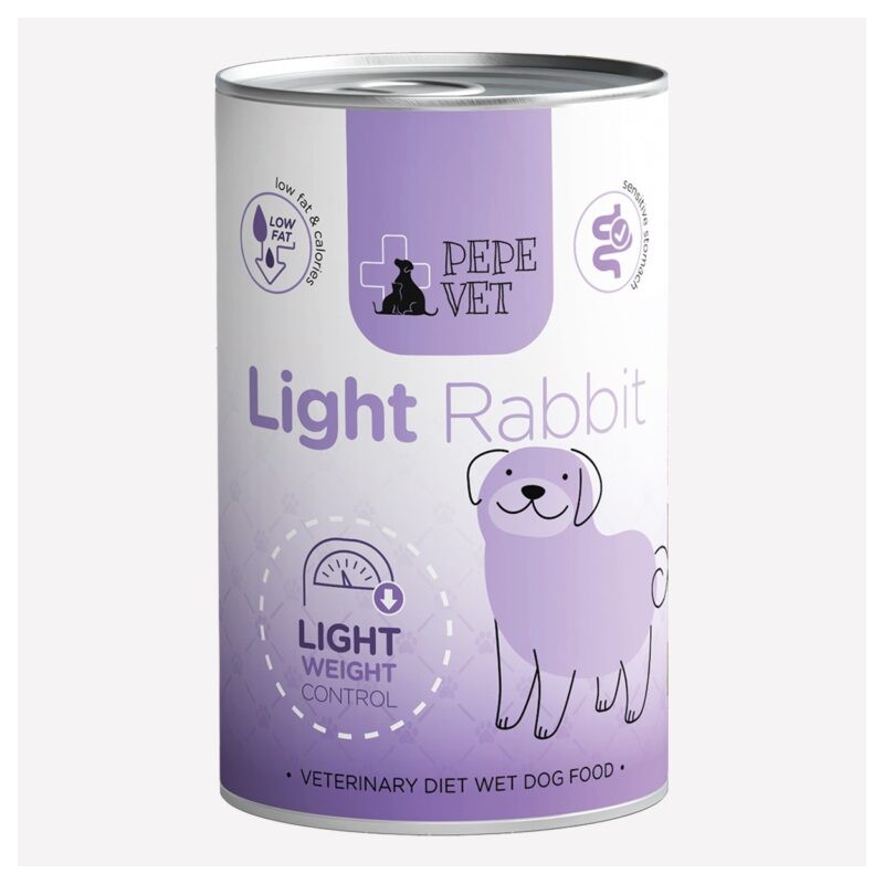 Karma mokra dla psa Pepe Vet Light Rabbit (królik) 400g