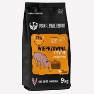 Karma sucha dla psa Paka Zwierzaka wieprzowina z dynią L 9 kg