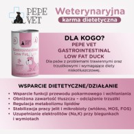 Karma mokra dla psa PEPE VET Gastrointestinal Low Fat Duck (kaczka) 400g