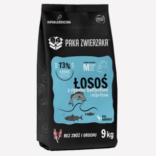 Karma sucha dla psa Paka Zwierzaka łosoś z rybami bałtyckimi M 9 kg