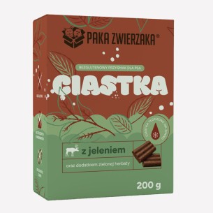 Ciastka dla psa Paka Zwierzaka  Jeleń z zieloną herbatą 200g