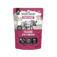 Karma mokra dla psa Wiejska Zagroda Fileciki Dzik z indykiem Leśne smaki (dorosły) 280g