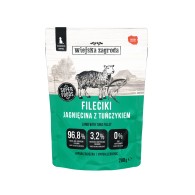 Karma mokra dla psa Wiejska Zagroda Fileciki Jagnięcina z tuńczykiem (szczeniak) 280g