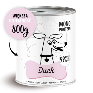 Karma mokra dla psa Pepe - 99% kaczka 800 g